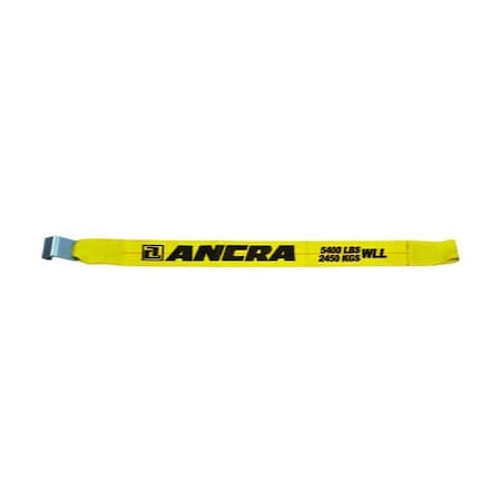 Ancra Mfg 4-In. X 5-Ft. Strap W/ 48968-11 Container Hook And Sewn Loop End. 49526-11